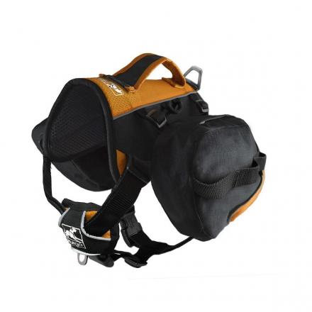 Kurgo Baxter Dog Backpack - Musta/Oranssi