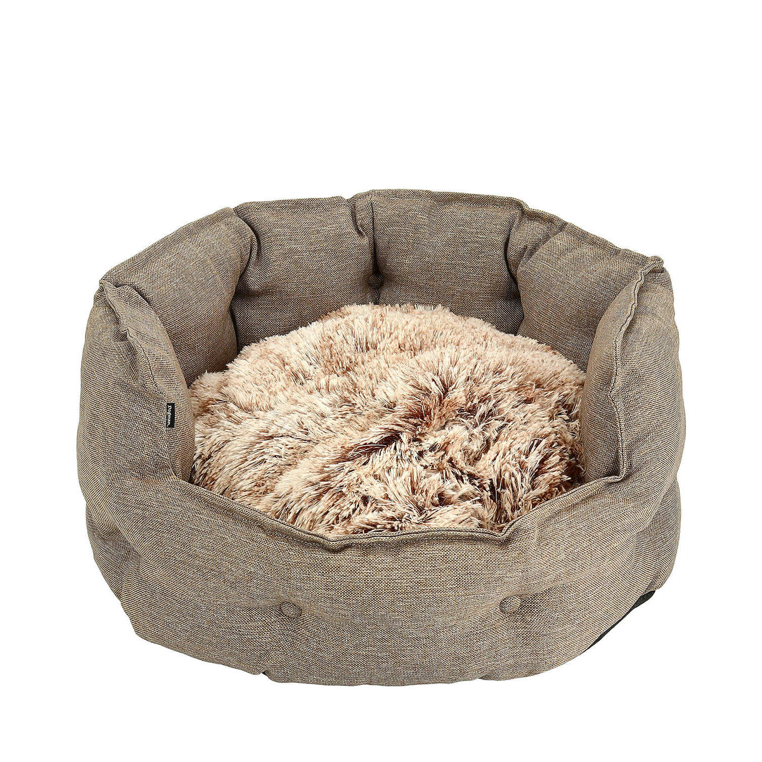 Classy Memory Foam pyöreä koiran sänky, beige - 54 cm