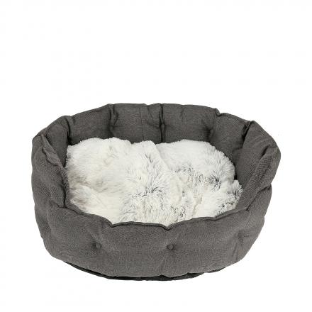 Classy Memory Foam pyöreä koiran sänky, harmaa