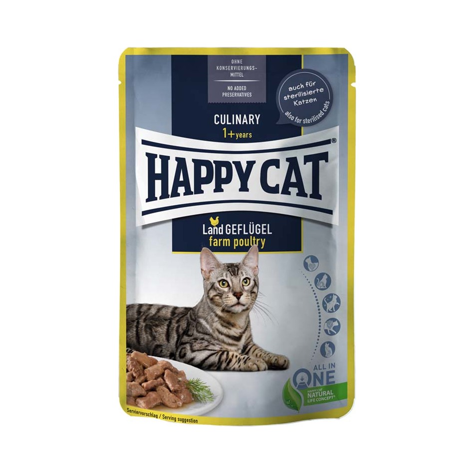 Happy Cat Meat in Sauce Culinary Farm Poultry - 85 g