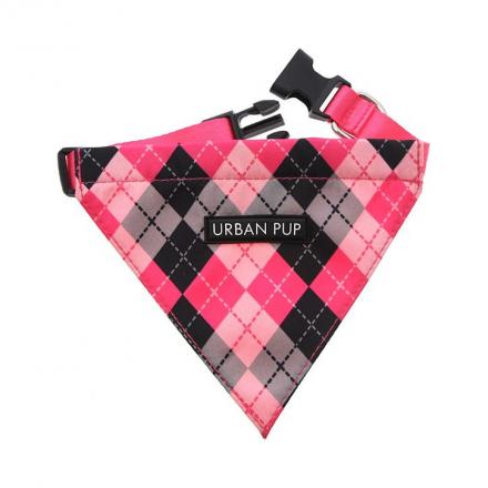 Urban Pup Bandana - Vaaleanpunainen ruutukuvio