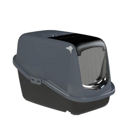 PeeWee Eco Cat Box kannellinen hiekkalaatikko - Musta/tummanharmaa